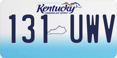 KY license plate 131UWV