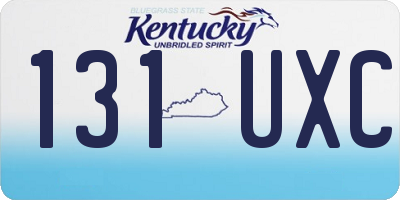 KY license plate 131UXC