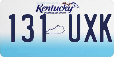KY license plate 131UXK