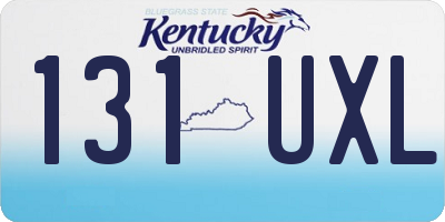 KY license plate 131UXL