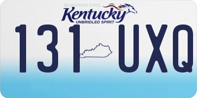KY license plate 131UXQ