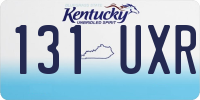 KY license plate 131UXR