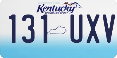 KY license plate 131UXV