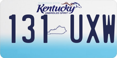 KY license plate 131UXW