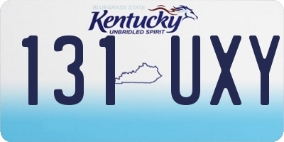 KY license plate 131UXY