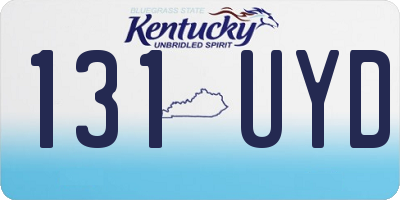 KY license plate 131UYD