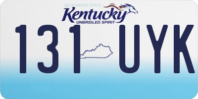 KY license plate 131UYK