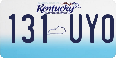 KY license plate 131UYO