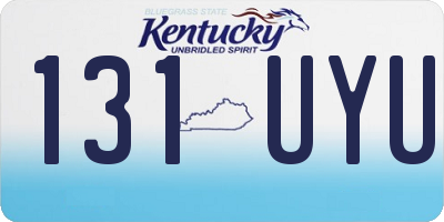 KY license plate 131UYU