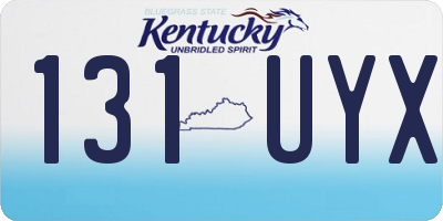 KY license plate 131UYX