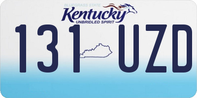 KY license plate 131UZD