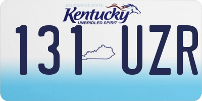 KY license plate 131UZR
