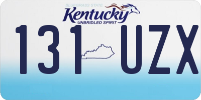 KY license plate 131UZX