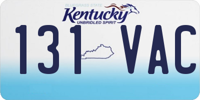 KY license plate 131VAC