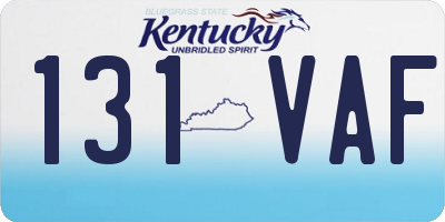 KY license plate 131VAF