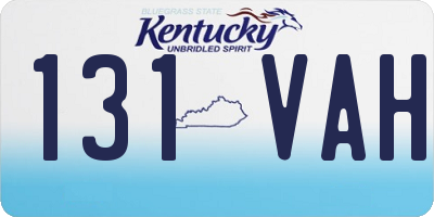 KY license plate 131VAH