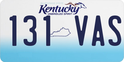 KY license plate 131VAS