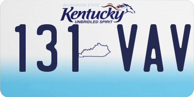 KY license plate 131VAV