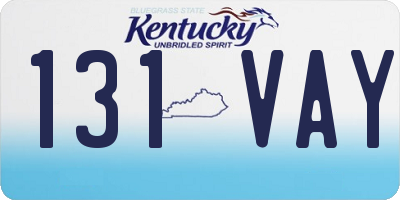 KY license plate 131VAY