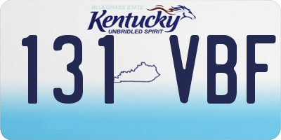 KY license plate 131VBF
