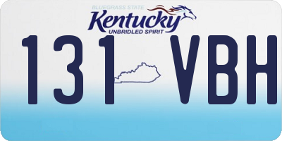 KY license plate 131VBH