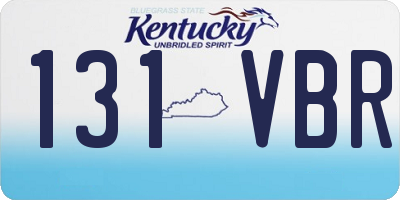 KY license plate 131VBR