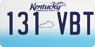 KY license plate 131VBT