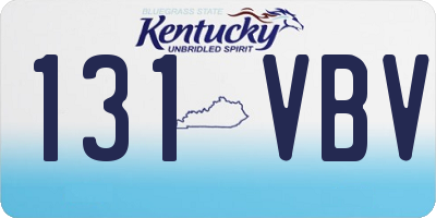 KY license plate 131VBV