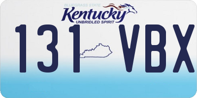 KY license plate 131VBX