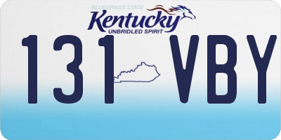 KY license plate 131VBY