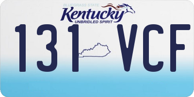 KY license plate 131VCF