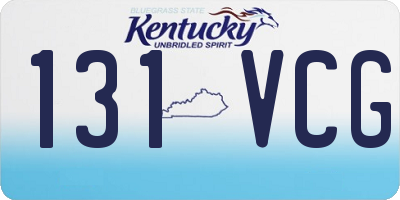 KY license plate 131VCG