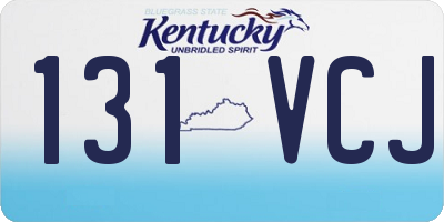 KY license plate 131VCJ