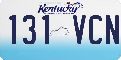 KY license plate 131VCN