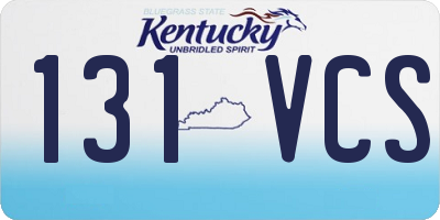 KY license plate 131VCS