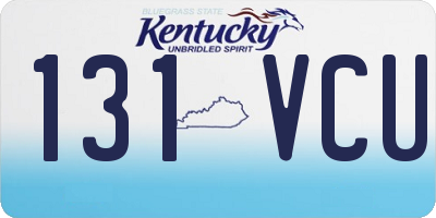 KY license plate 131VCU