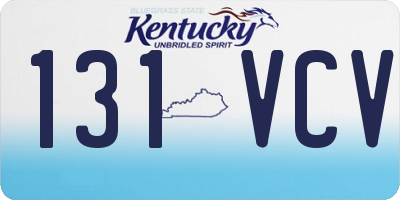 KY license plate 131VCV