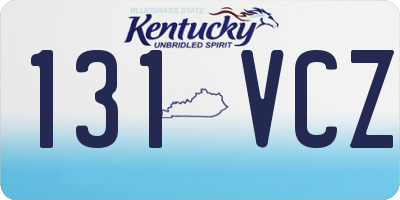 KY license plate 131VCZ