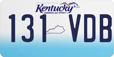 KY license plate 131VDB