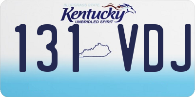 KY license plate 131VDJ