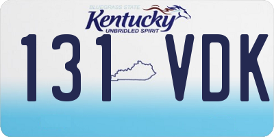KY license plate 131VDK