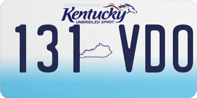 KY license plate 131VDO
