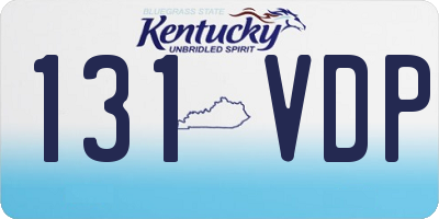 KY license plate 131VDP