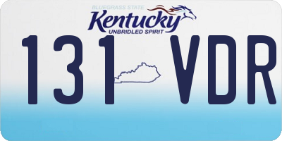 KY license plate 131VDR