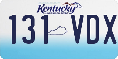 KY license plate 131VDX