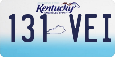KY license plate 131VEI