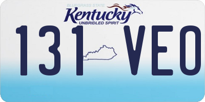 KY license plate 131VEO