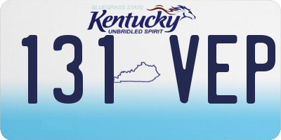 KY license plate 131VEP