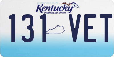 KY license plate 131VET