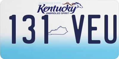 KY license plate 131VEU
